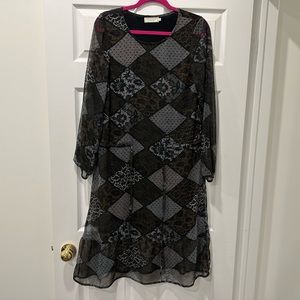 Cream patchwork dress in size 36